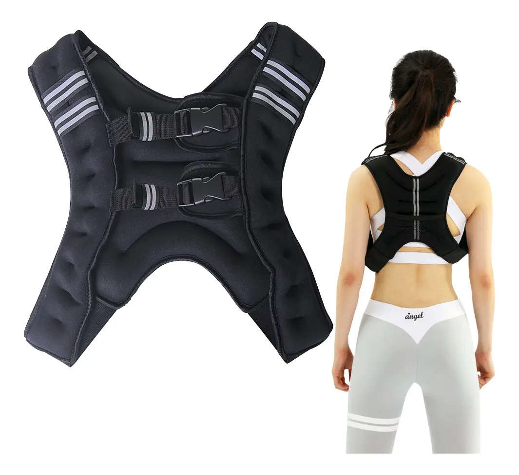 Chaleco de Peso para Entrenamiento, Ajustable de 8 kg con Correas para Gym y Correr