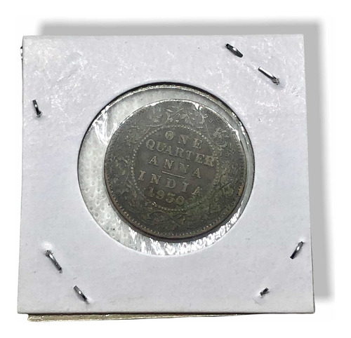 Moneda India Británica Rey George V De 1/4 Anna Del Año 1930 (Usado)