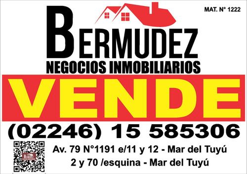 Venta Chalet 3 Ambientes Al Frente En Mar Del Tuyu Calle 15 Entre 81 Y 82
