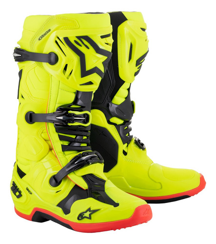 Bota Cross Alpinestars Tech 10 Amarelo Fluor Lançamento @#