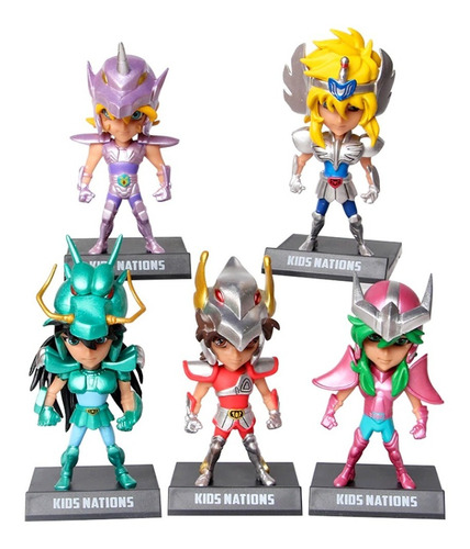 Figuras Caballeros Del Zodiaco 5 Unids.