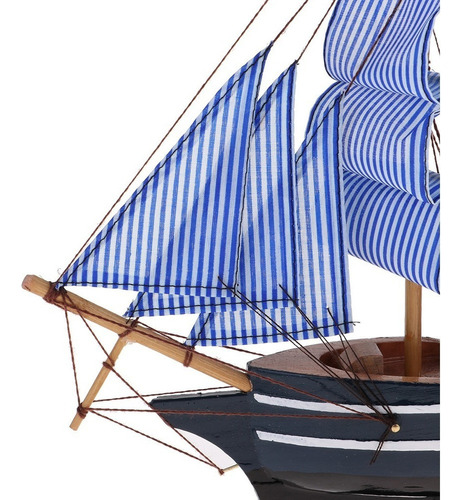 Decoración Barco De Madera 330x55x310mm