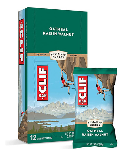 Clif Bars - Barras Energéticas - Avena Con Pasas De Nuez -