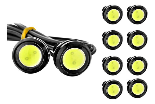 10 Luces Led Impermeables Con Forma De Ojo De Águila, 23 Mm,