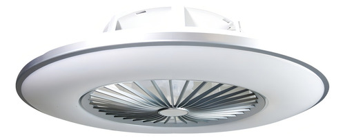 Ventilador de techo Mil Luces VEN-102-001 turbo con 7 palas de Plástico color transparente estructura color blanco, 56cm de diámetro 50 Hz/60 Hz 127V