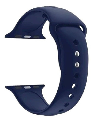 Imagen 1 de 4 de Malla Silicona Correa Para Smartwatch De 42mm Color Azul