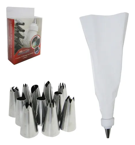 Jogo De Bicos Inox Kit Com 35 Peças Confeitar Bolo, Tortas *