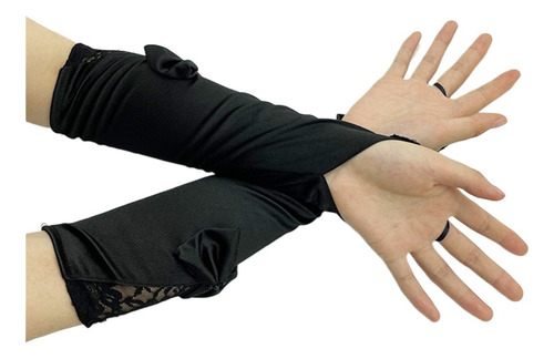 2 Pares De Guantes De Encaje Con Lazo Y Gancho For Los Dedos