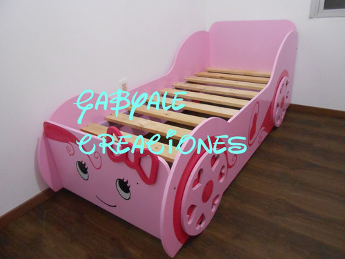 Cama Auto Rosa Unica Infantil