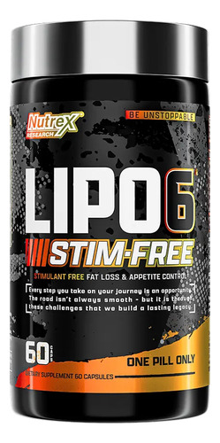 Nutrex Lipo 6 Black Stim Free Ultra Concentrado 60 Cápsulas