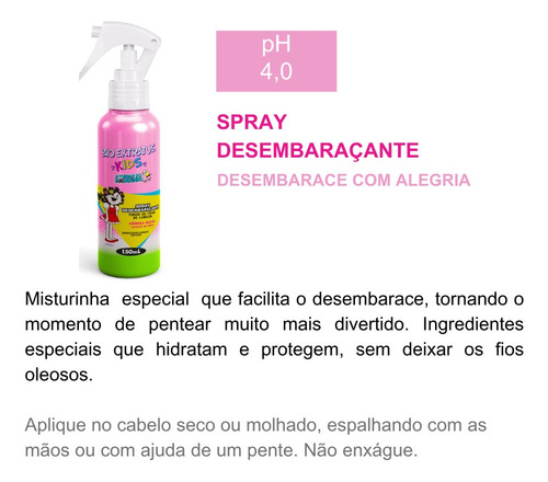 Kit Kids Cabelos Cacheados Infantil 5 Produtos Bio Extratus
