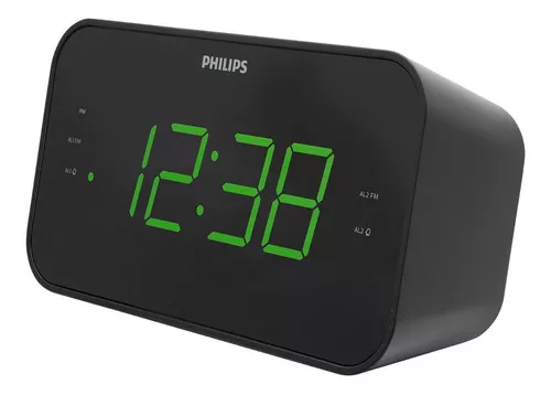 Radio Despertador PHILIPS con Puerto de Carga USB, Radio FM Philips