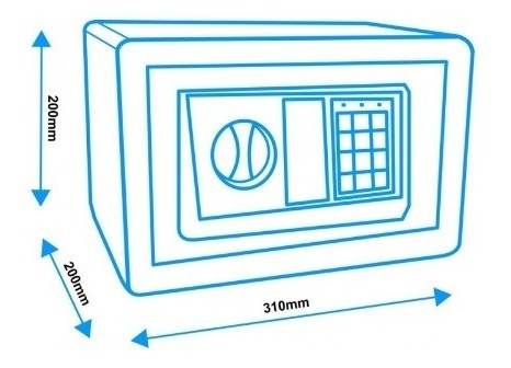 Caja Fuerte Digital, Llave Manual, 31x20x20 Local Quilmes