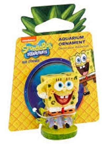 Adorno Bob Esponja Para Pecera De Resina Penn Plax Original