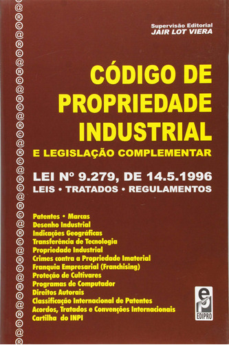 Libro Codigo De Propriedade Industrial De Vieira Jair Lot E