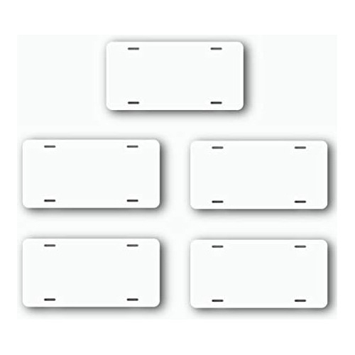 License Plate Blank (5, White)