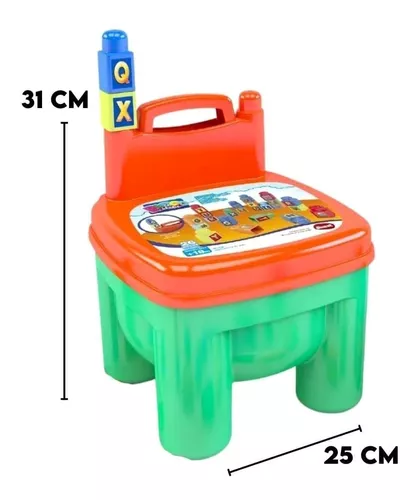 Brinquedo Educativo Alfabeto Bloco De Montar Com 26 Peças - Déco Eletro