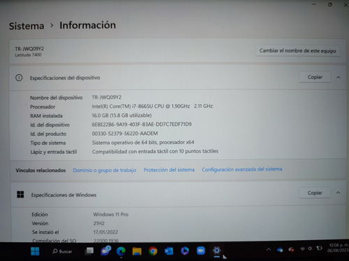 Laptop Dell Latitud 7400 (Usado)