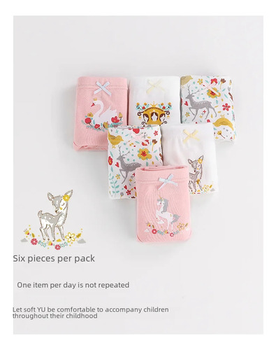 Calzoncillos De Algodón Con Dibujos Animados Para Niñas, Paq