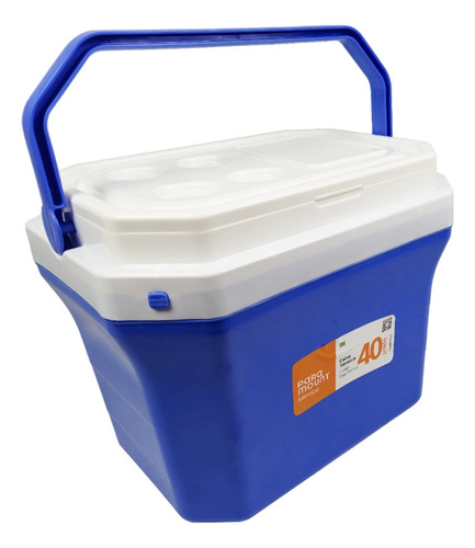 Caixa Térmica Cooler 40 Litros Praia Pesca Camping Azul