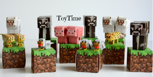 Minecraft Set 6 Figuras Animal Pack Animales