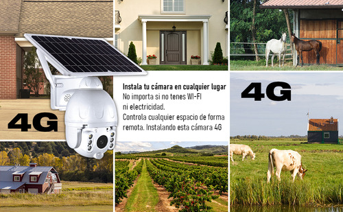Camara De Segur Smart 4G Solar Domo Motorizada Cam25-ts Tbcin campo