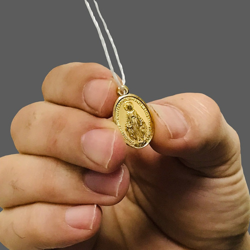 Colar Novena Da Medalha Milagrosa Dourado