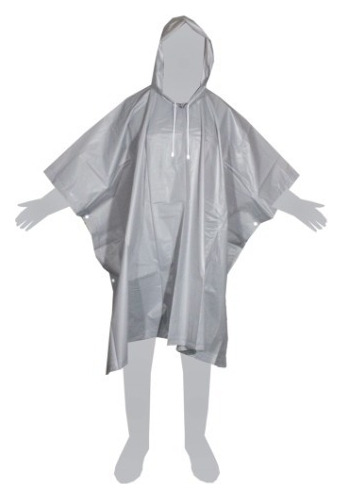 Poncho Impermeable Economico 0.12mm Unitalla Color Gris P