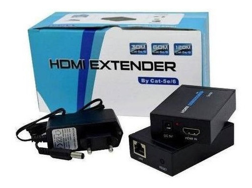 Imagem 2 de 5 de Extensor Hdmi X Rj45 Rede Cat5e Cat6 3d 1080p Bivolt 60 Mts