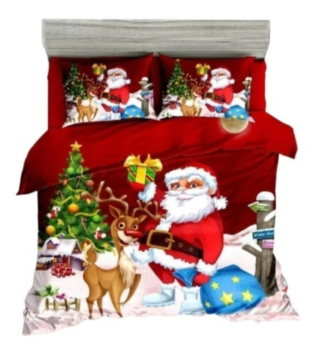 Bello Cubrecama Cobertor Navidad Quilt Verano 2 Plazas Cl1