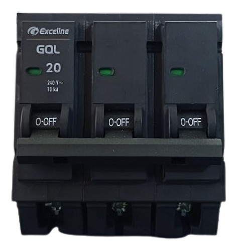 Breaker Trifásico 3x20 Empotra Gql Embutir Thql Tql Exceline