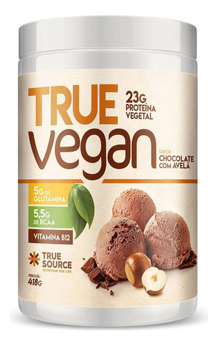 True Vegan Chocolate Com Avela 418g - Proteina Vegana
