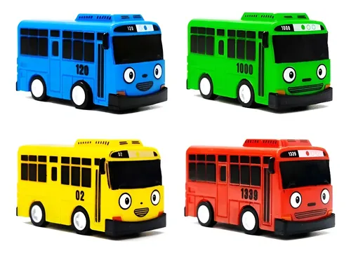 Tayo the Little Bus ミニカーセット Juego De 4 Piezas, Tayo El Pequeño Autobús, Juguetes Tayo