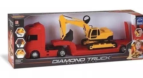 CAMINHAO DIAMOND TRUCK C/ ESCAVADEIRA 1327 ROMA - Loja de Brinquedos,  Móveis Infantil e Linha Baby.