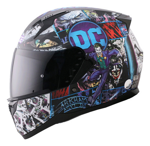 Casco Integral Joker Edge Dc Certificado Dot Y Ece + Gafas Color Violeta Tamaño del casco XL(61-62 cm)