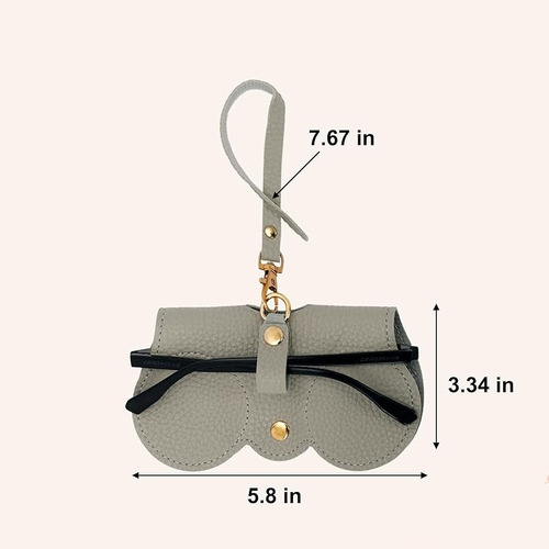 Bolsa De Gafas De Sol De Cuero Suave, Funda Portátil Para Ga