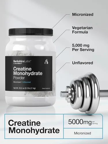 Horbäach Creatine Monohydrate Powder | 2.2lbs (35.2 Oz) |...