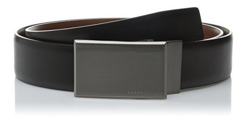 Perry Ellis Men's Portfolio Reversible Patterned Plaque Belt