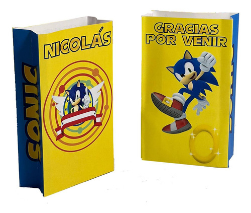Bolsas Golosineras Personalizadas X 25 Sonic The Hedgehog