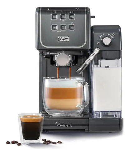 Cafeteira Espresso Oster Primalatte Touch Cinza Bvstem6801m