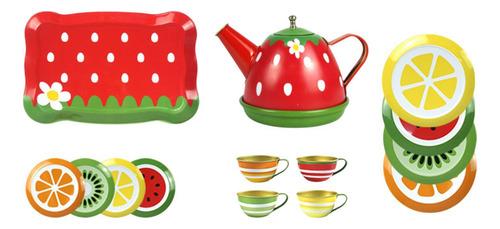 Juego De Té Para Niñas Pequeñas, Juguetes De Rojo