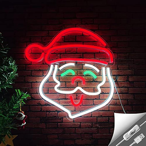 Letrero De Neon Santa Claus, Letreros De Neon Led De Navidad
