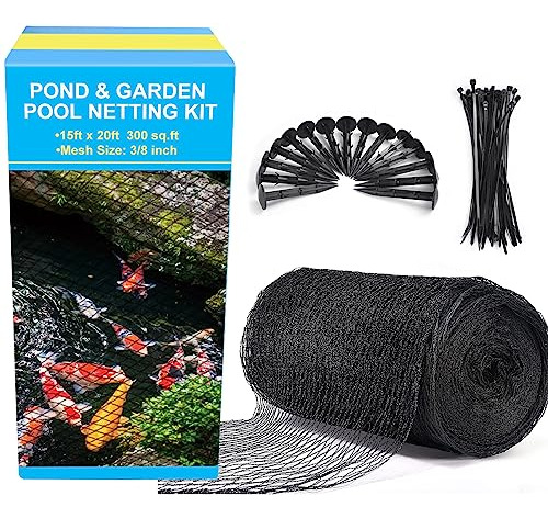 Pond Netting, 15 X 20 Ft Pond Net Heavy Duty Pond Netti...