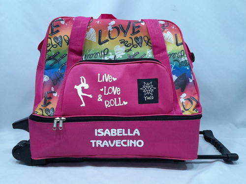 Imagen 2 de 7 de Bolso Cajon Patin Artistico Carrito Estampa (personalizable)