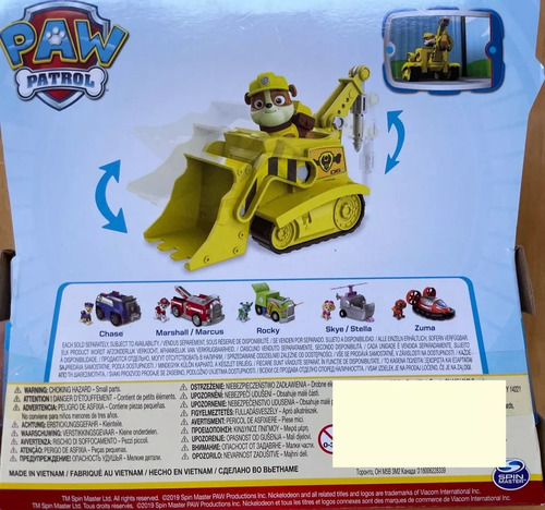 Camion Paw Patrol Rubble Bulldozer, Juguete Construcción