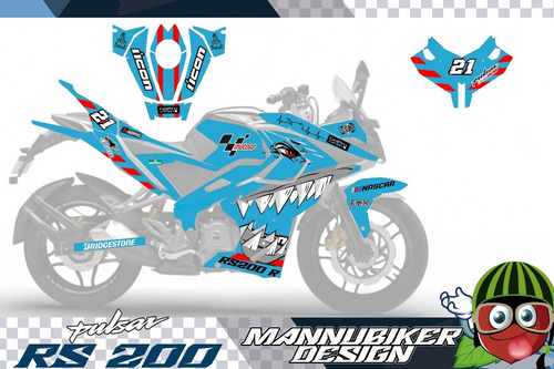 Pulsar Rs 200 Kit De Stickers Calcas 3er Catalogo Calcomania