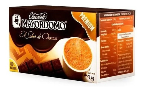 Chocolate Premium Mayordomo 1 Kg Oaxaqueño