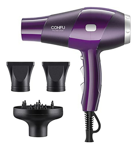 Confu Secador De Cabello Iónico Profesional 1875w Ac Motor S