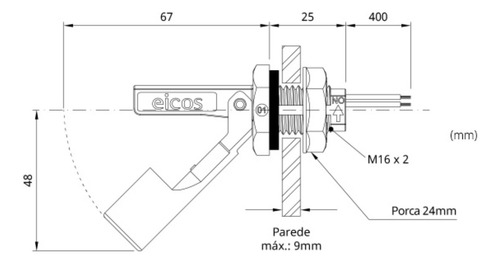 Kit 10 Sensor De Nível De Água Óleo La16 M-40 Original Eicos