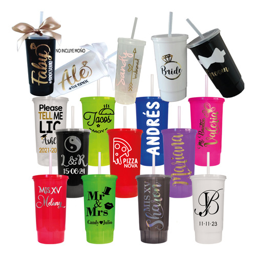 50 Vaso Personalizado Bachelort 1 Lt Bolo Regalo Recuerdo